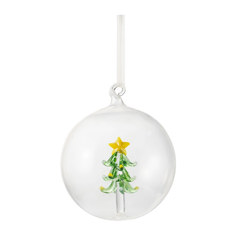 8 cm handgeblazen kerstglazen ornamentenset