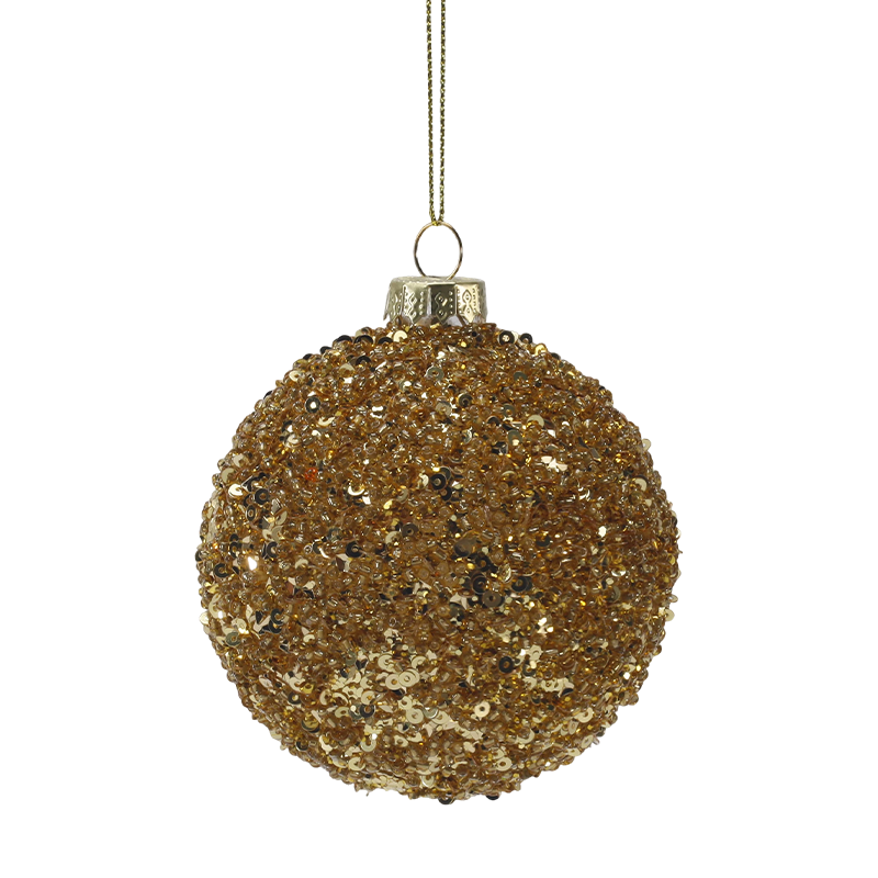8 cm luxe gouden en zilveren kerstglazen ornament (enkel / set van 3)