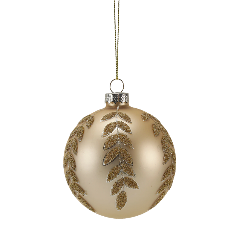 8 cm luxe gouden en rode kerstglazen balornament (enkel / set van 3)
