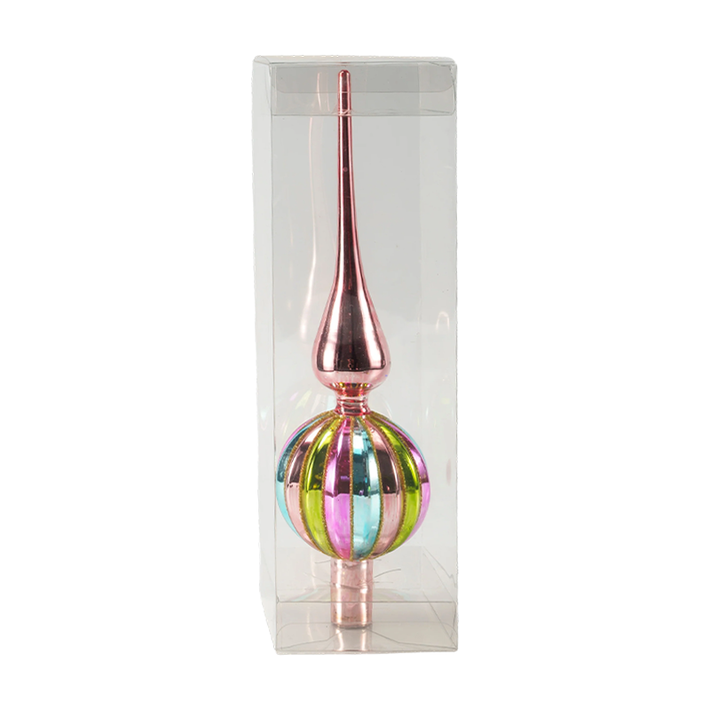 Kerst Glazen Ornament Rood Goud Vogelvorm