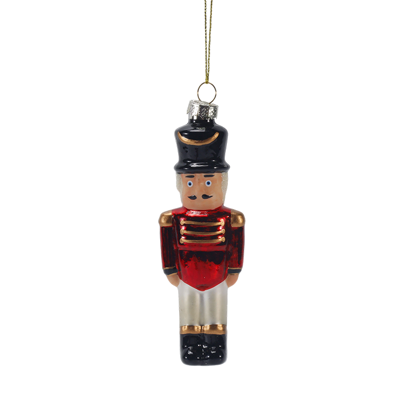 Met de hand geschilderde kerstversieringen van geblazen glas
