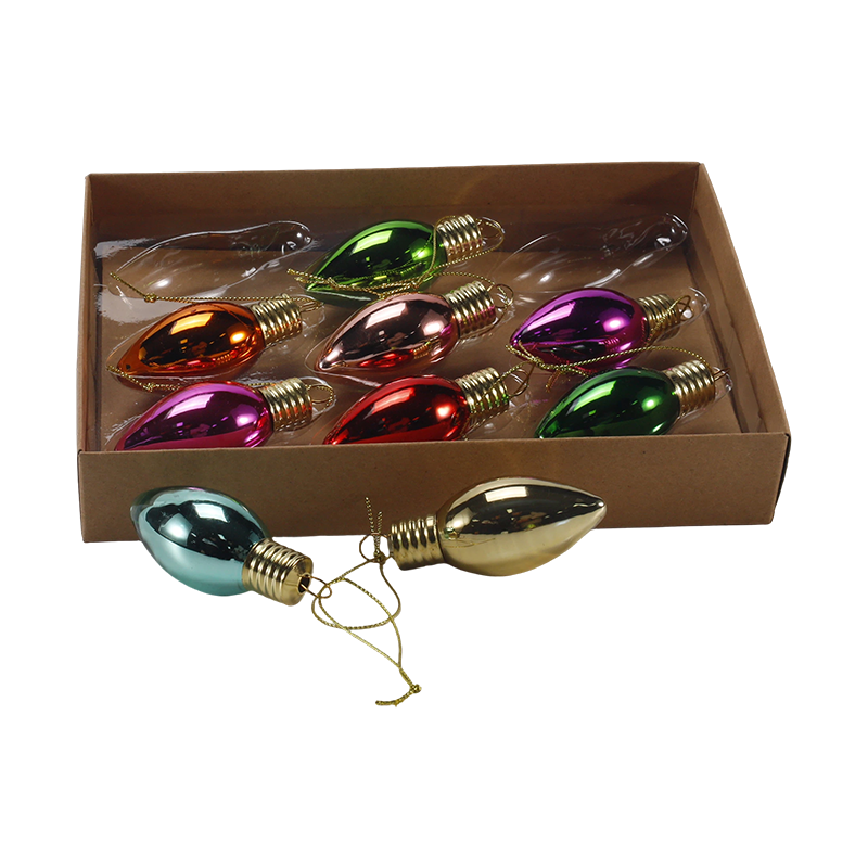 Kerst Glazen Ornament Set (Kleurrijke Bolvorm)