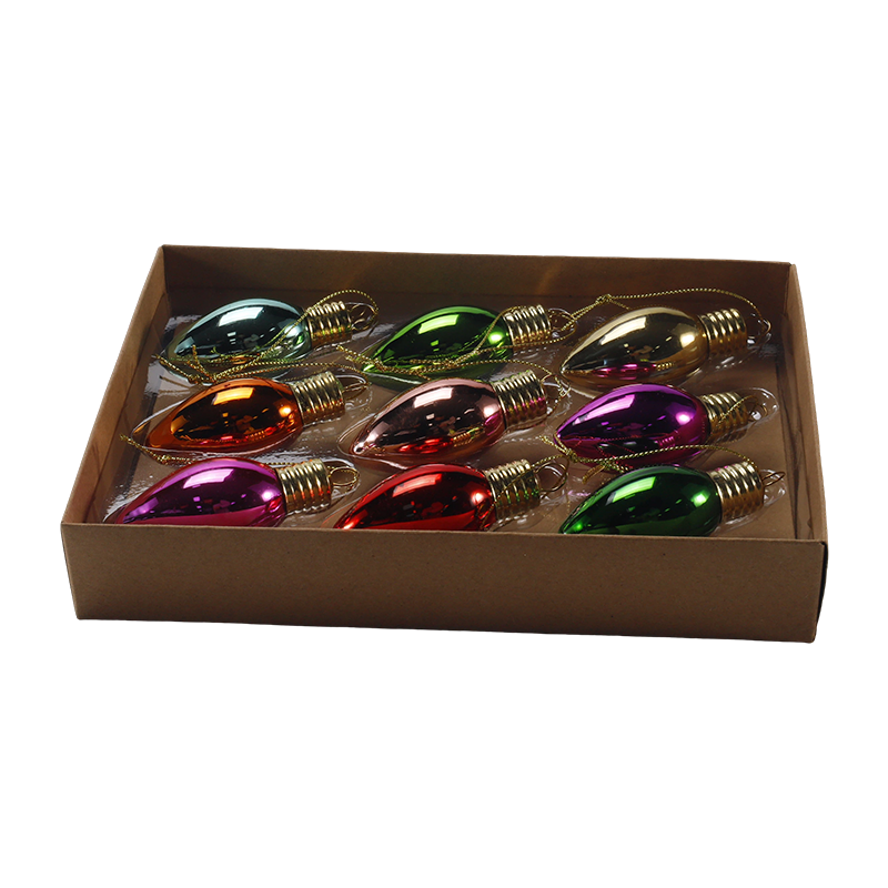 Kerst Glazen Ornament Set (Kleurrijke Bolvorm)