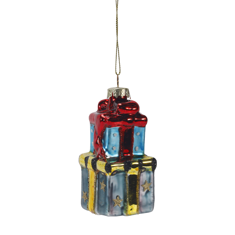 Glazen Kerstornament (Paddestoel / Geschenkdoosset)