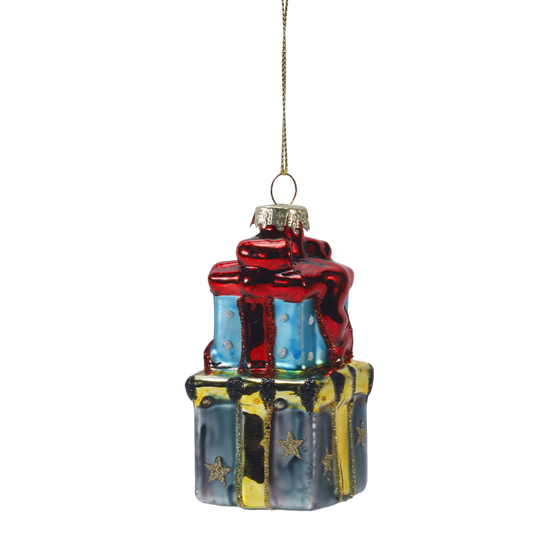 Glazen Kerstornament (Paddestoel / Geschenkdoosset)