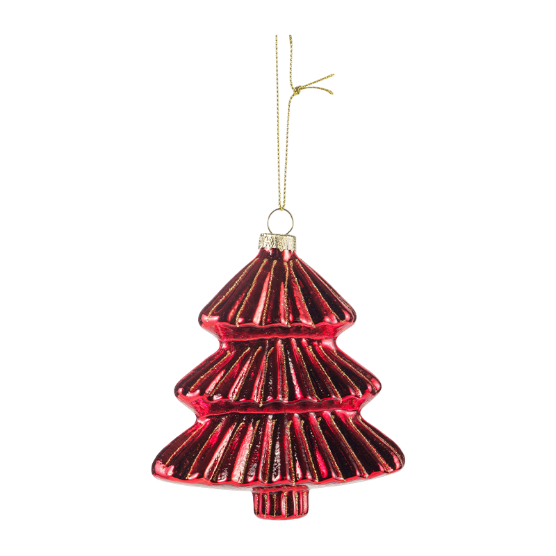 Kerst Glazen Ornament Regenboog Stervorm