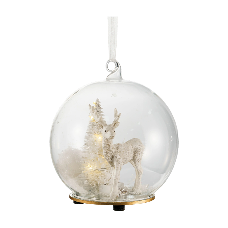 Kerstglasornament Broccoli / Snoepriet / Wereldbol met hertenvorm