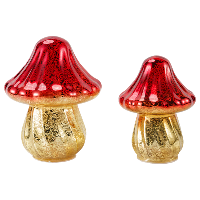 Handgemaakt gradiënt kwikglas paddestoelornament