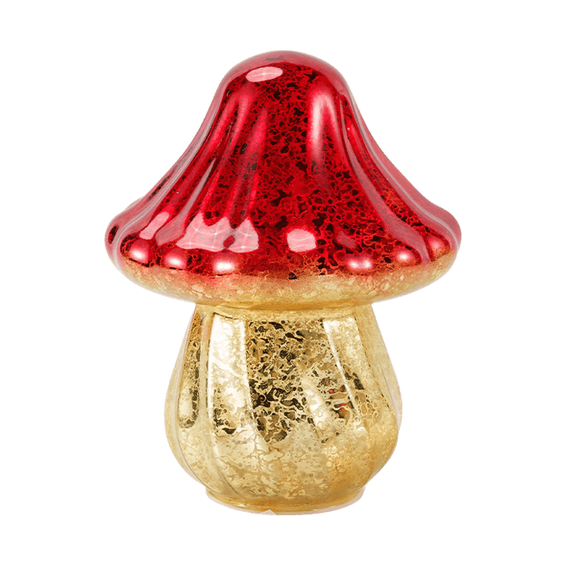 Handgemaakt gradiënt kwikglas paddestoelornament met led-decoratie