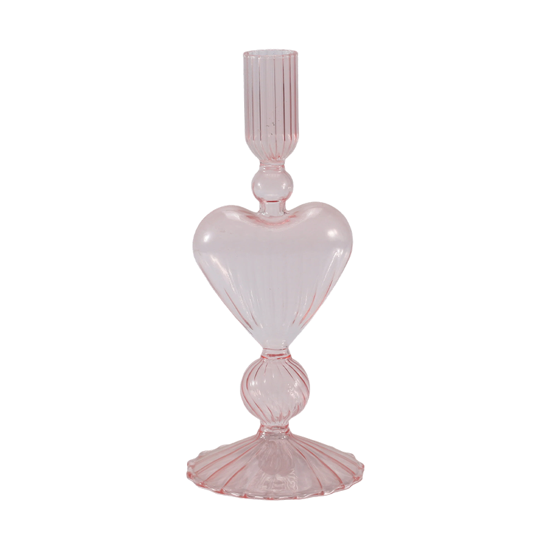 Collectie kleurrijke glazen kaarsenhouders van 18 cm