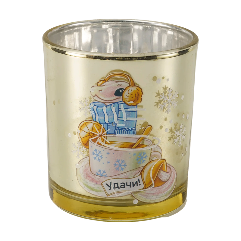 8-12 cmFeestelijke collectie glazen kaarsenhouders