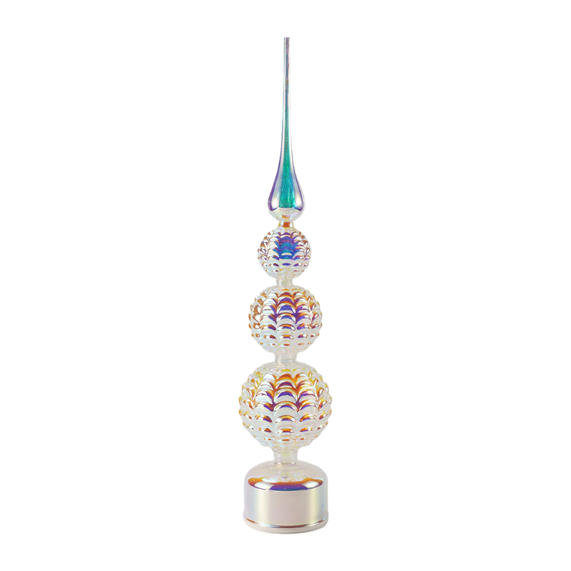 Iriserende kristallen LED-toren decor / sneeuwpop kerstboom tafelblad licht