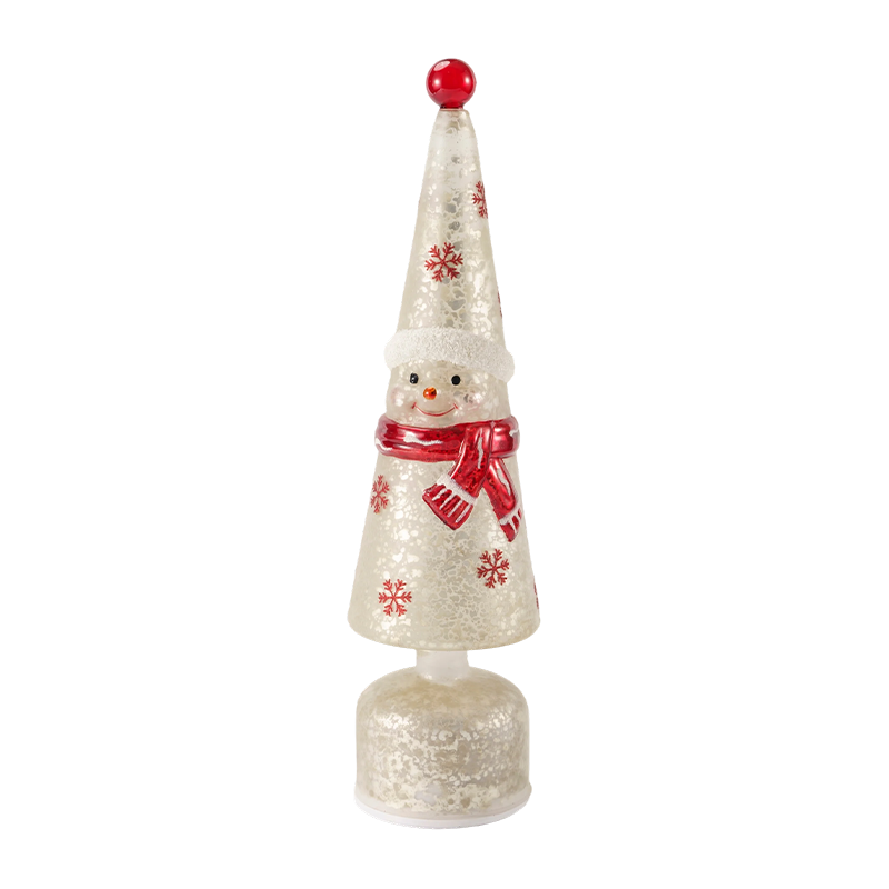 Iriserende kristallen LED-toren decor / sneeuwpop kerstboom tafelblad licht