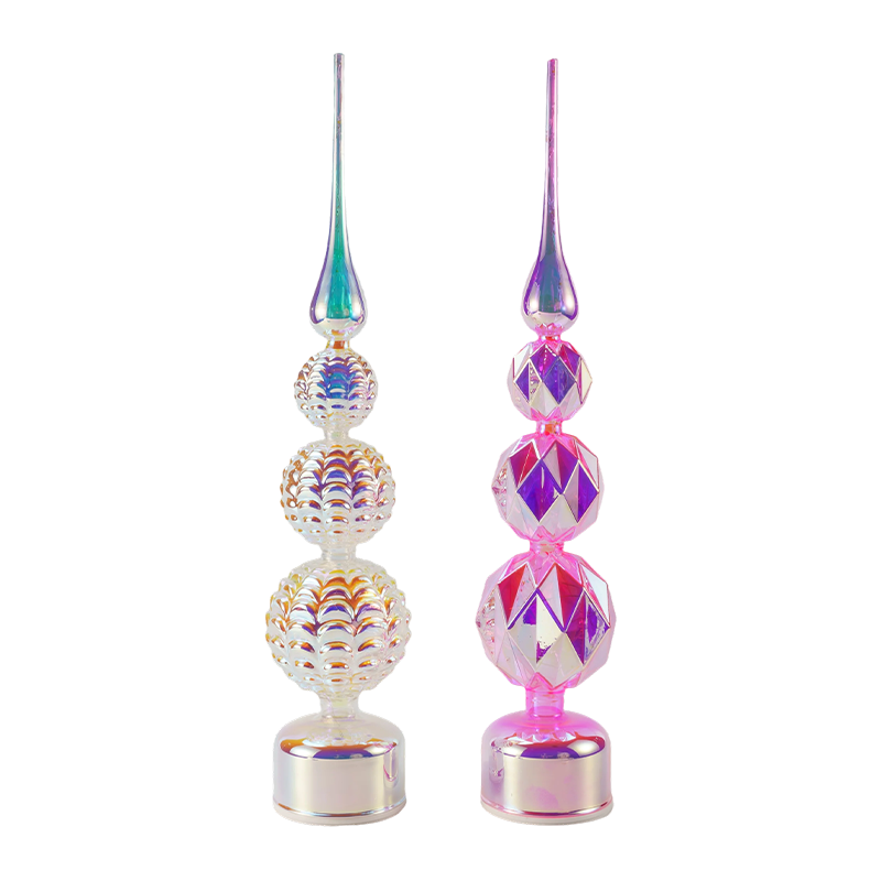 Iriserende kristallen LED-toren decor / sneeuwpop kerstboom tafelblad licht