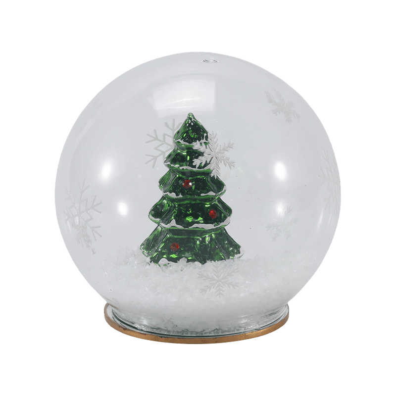 Feestelijk glazen bollicht (iriserend / kerstboom / nachtscène / sneeuwpopstijlen)