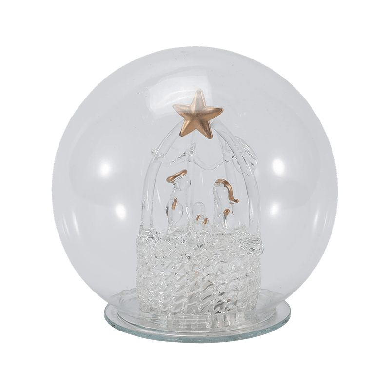 Feestelijke Glazen Cloche & Globe Light (Engel / Kerststal / Kerstboom / Hertenbosstijlen)