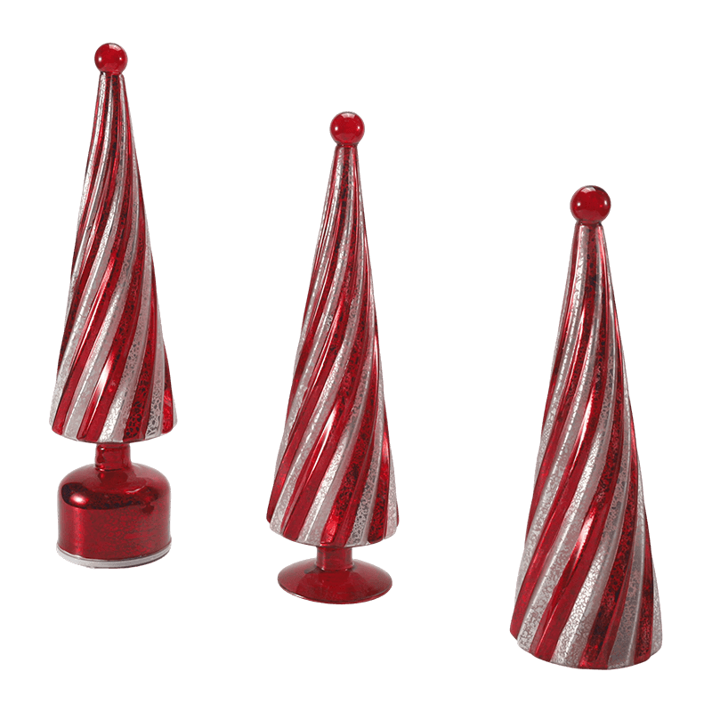10*20 cm & 10*25 cm & 10*30 cm Vintage Kwik Glas Swirl Kerstboom