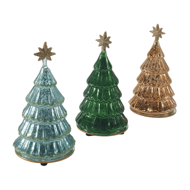 10*20 cm vintage kwikglas gelaagde kerstboomlamp