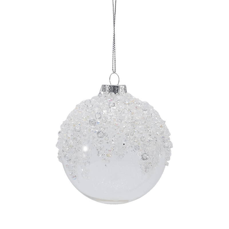 8*8*8 cm Premium Glazen Kerstbal