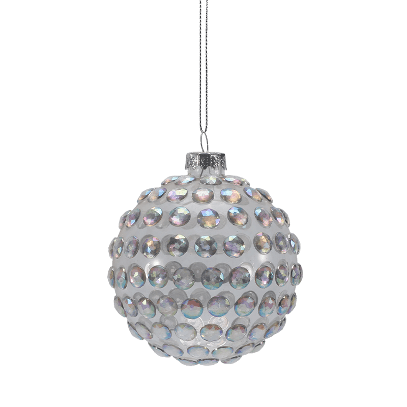 8*8*8 cm Premium Glazen Kerstbal