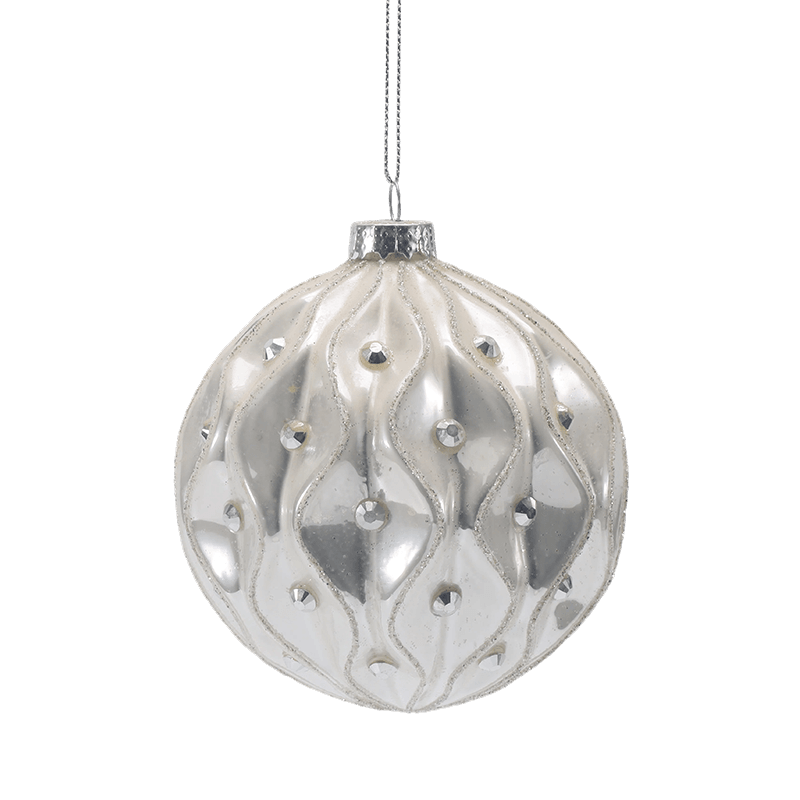 8*8*8 cm Premium Glazen Kerstbal