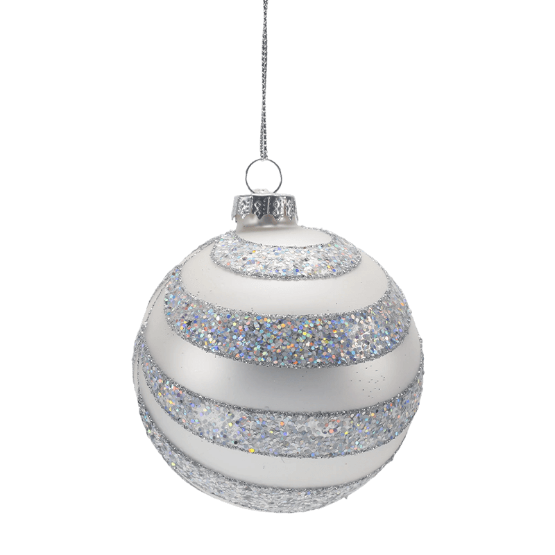 8*8*8 cm Premium Glazen Kerstbal