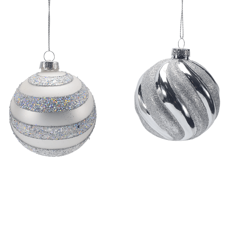 8*8*8 cm Premium Glazen Kerstbal