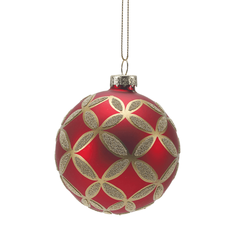 8*8*8 m handgeschilderde kerstbal van glitterglas