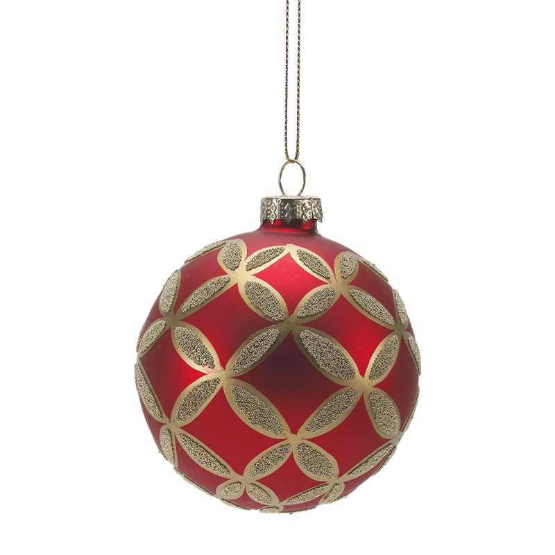 8*8*8 m handgeschilderde kerstbal van glitterglas