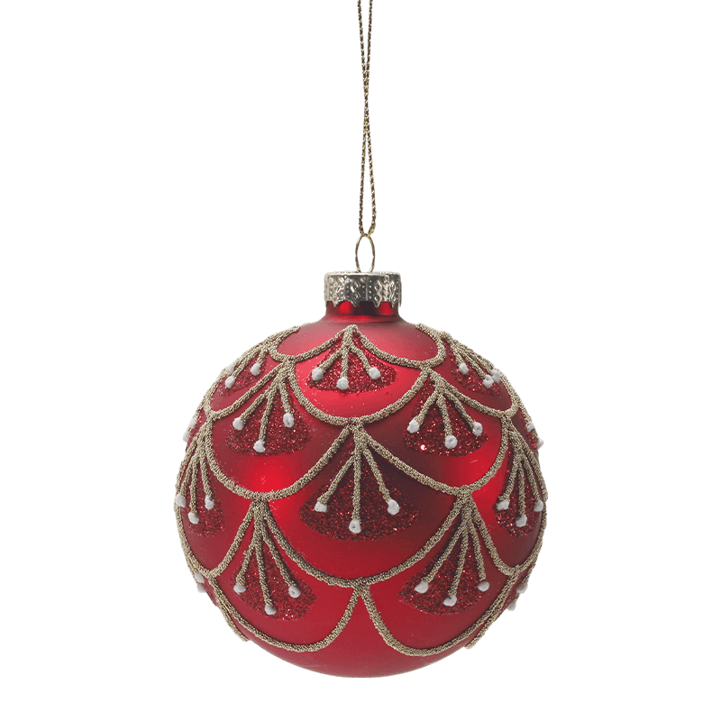 8*8*8 m handgeschilderde kerstbal van glitterglas