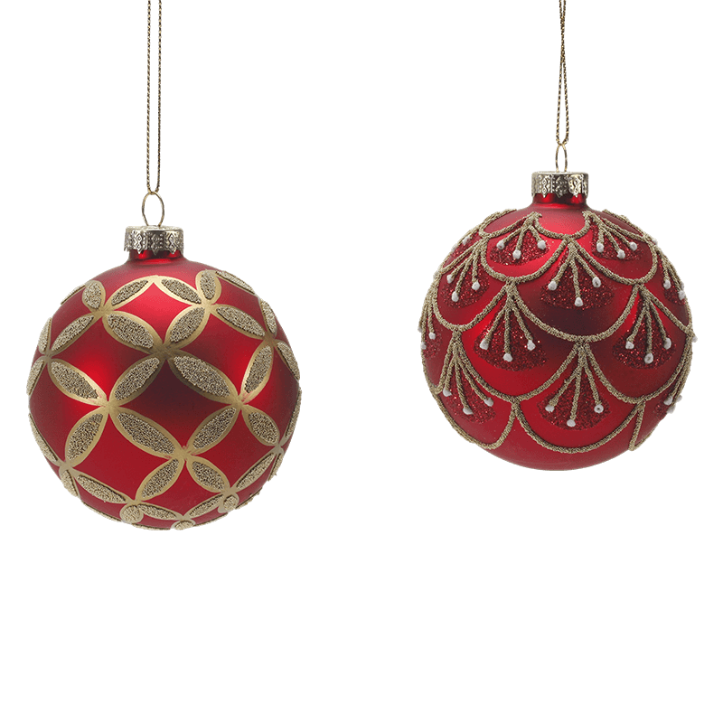 8*8*8 m handgeschilderde kerstbal van glitterglas