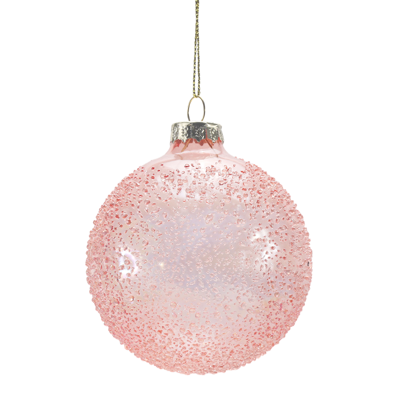 Handgeblazen glazen kerstbal van 888 cm
