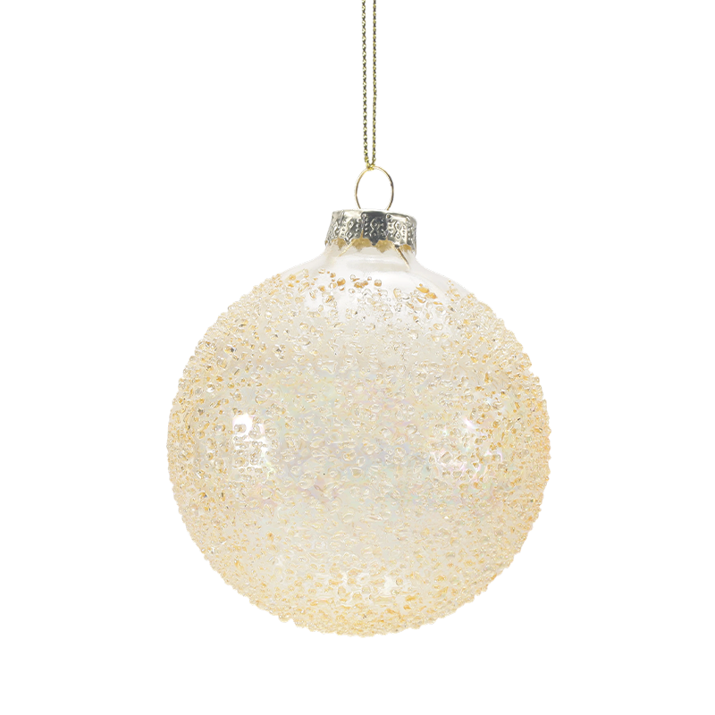 Handgeblazen glazen kerstbal van 888 cm