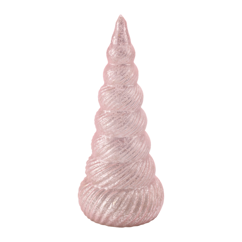 Spiraalvormig getextureerd kerstboomdecor