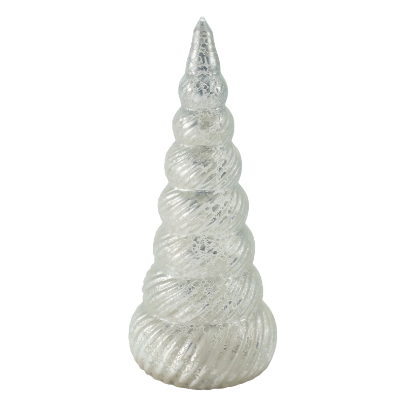 Spiraalvormig getextureerd kerstboomdecor