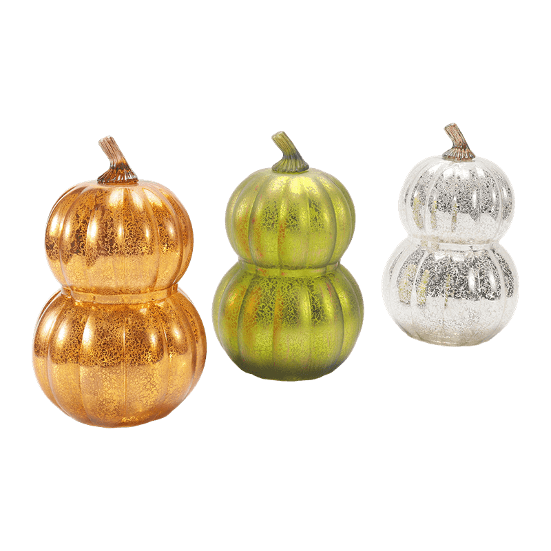 Handgeblazen decor van kwikglas