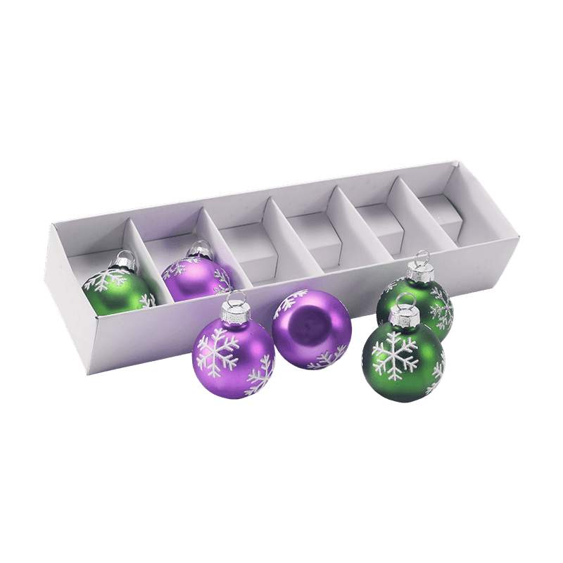 Feestelijke glazen kerstbalornamentset