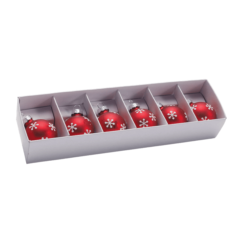 Feestelijke glazen kerstbalornamentset