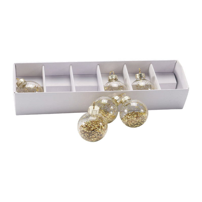 Premium glazen kerstbal-ornamentset
