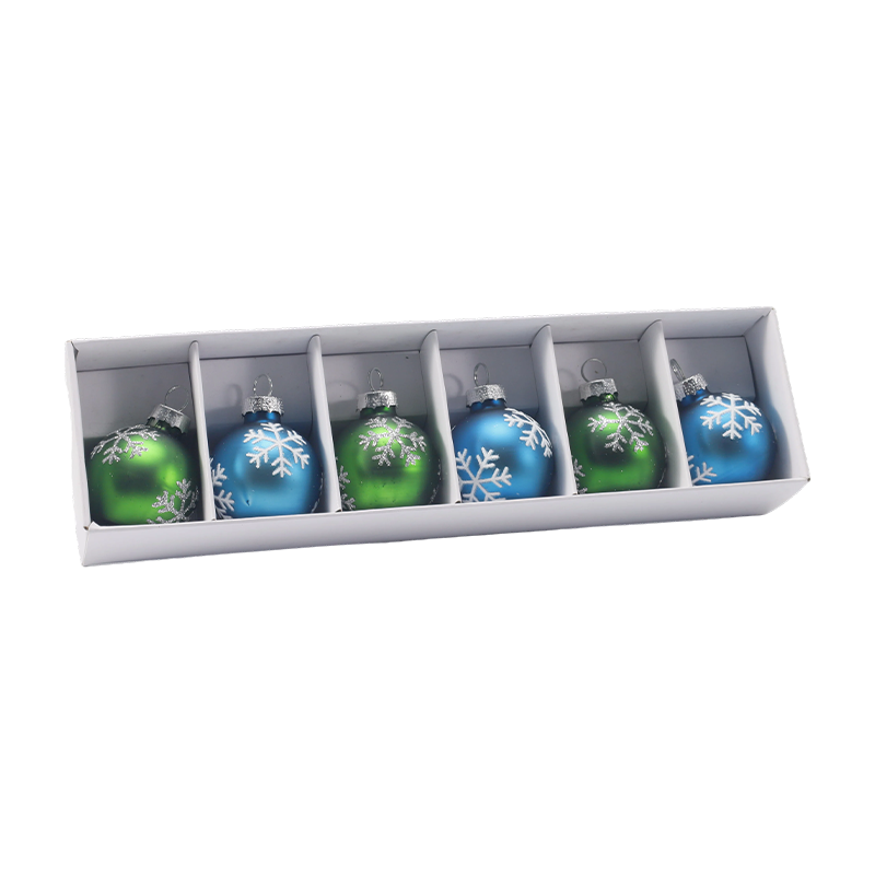 Premium glazen kerstbal-ornamentset