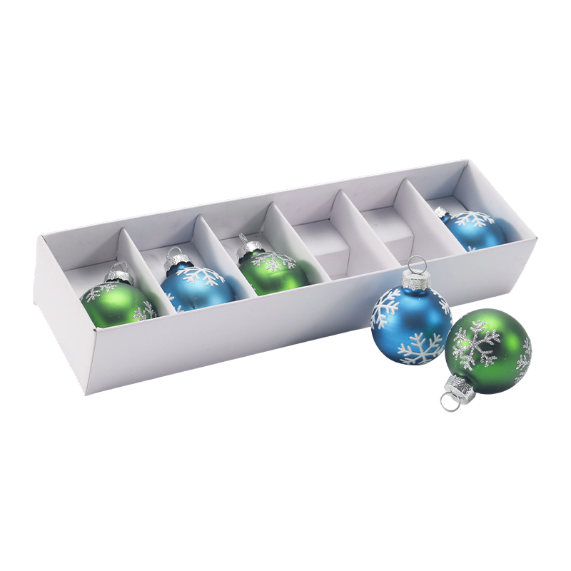 Premium glazen kerstbal-ornamentset