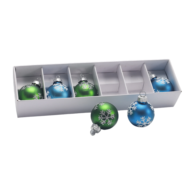 Premium glazen kerstbal-ornamentset