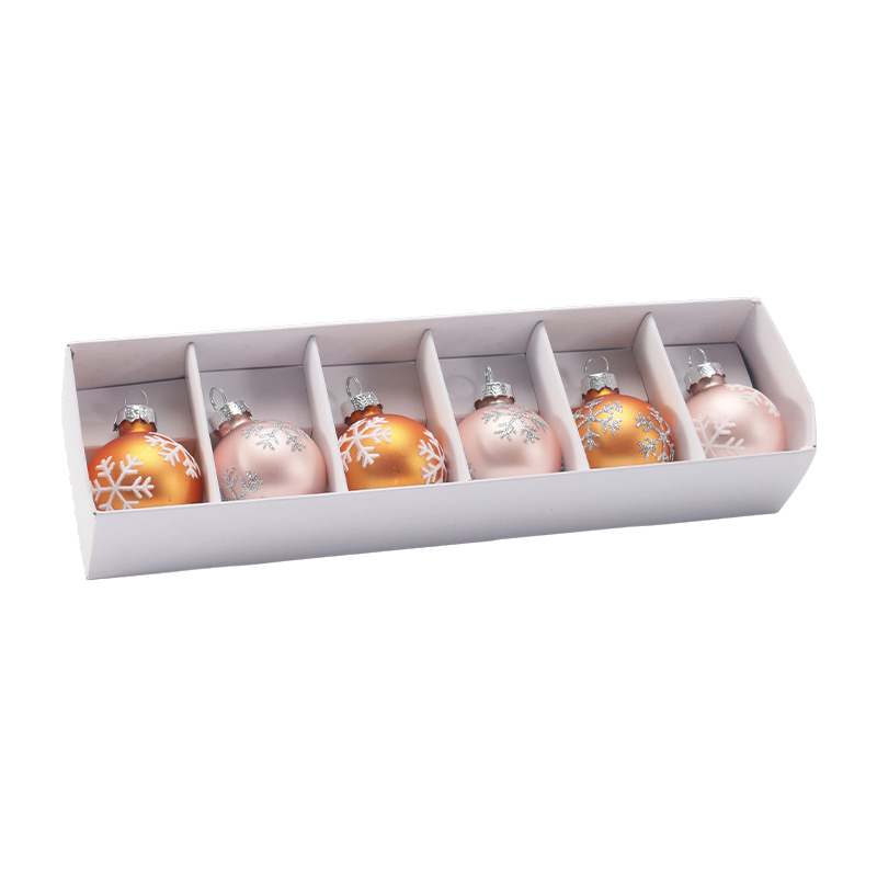 Premium glazen kerstbal-ornamentset