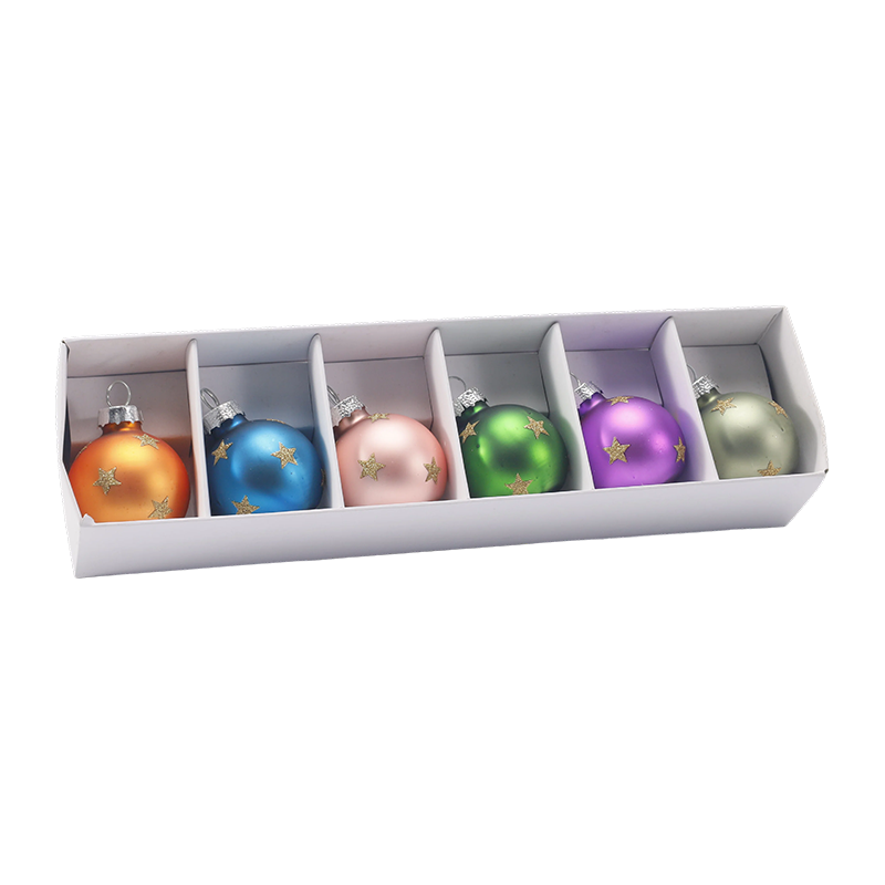 Premium glazen kerstbal-ornamentset