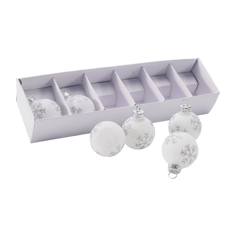 Feestelijke glazen kerstbalornamentset