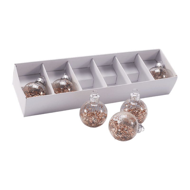 Feestelijke glazen kerstbalornamentset