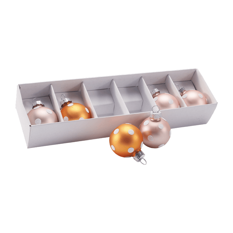Feestelijke glazen kerstbalornamentset