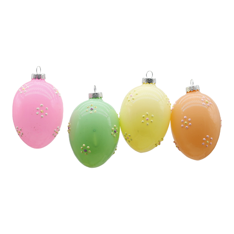 6*8cm Paasei-decoratieset van glas