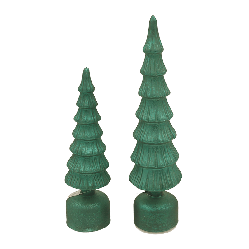 10×25/10×30 glazen LED-verlichte kerstboom decoratief ornament