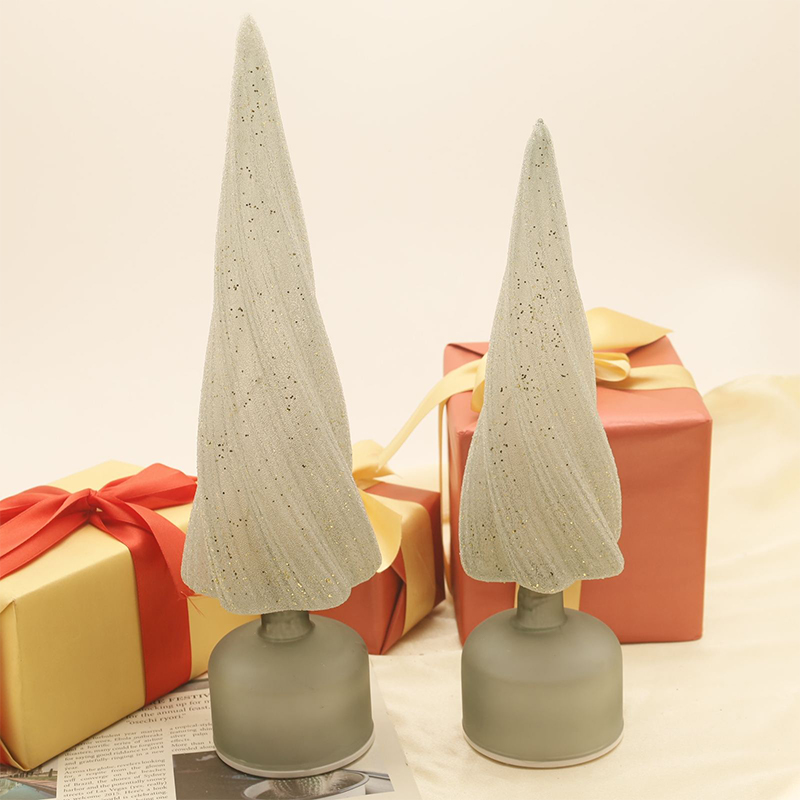 10×25/10×30 glazen LED-verlichte kerstboom decoratief ornament